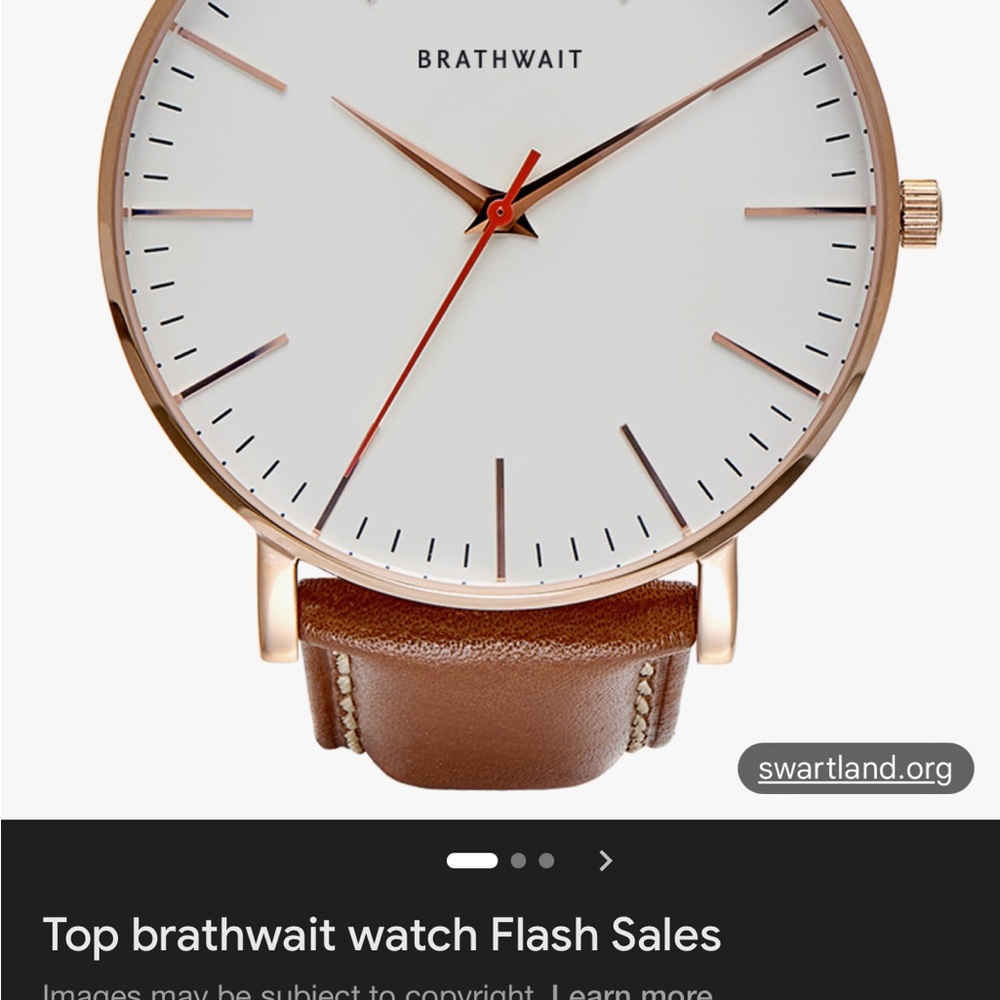 Rose Gold Watch with Brown Leather Strap
